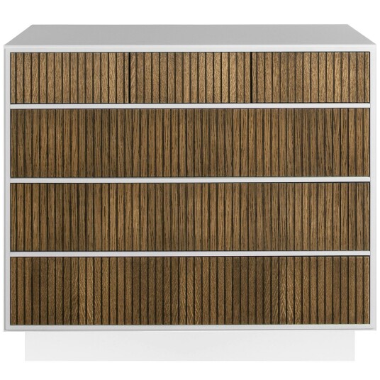 Englesson Line Burned Walnut Chest Of Drawers With 6 Drawers White