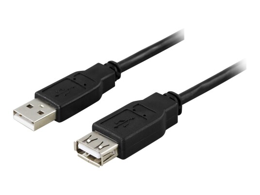 Deltaco USB 2.0 Forlengelseskabel 10 cm Svart USB A Hunn til Hann Deltaco USB 2.0 Forlengelseskabel 10 cm Svart USB A Hunn til Hann
