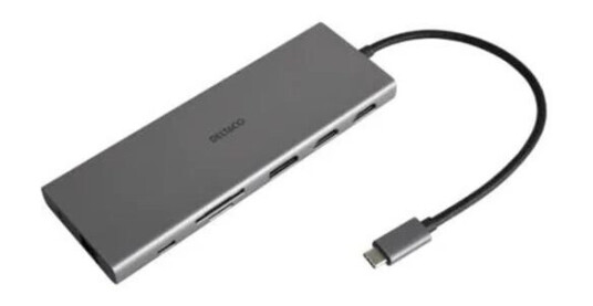 Deltaco 12-in-1 USB-C Docking Station Deltaco 12-in-1 USB-C Docking Station
