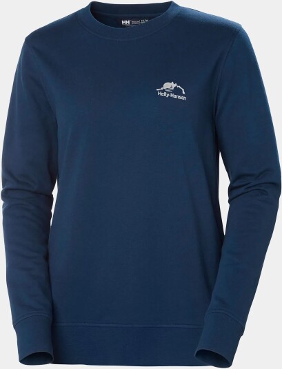 Helly Hansen Dame Nord Graphic Crewneck Genser Blå Blå M Helly Hansen Dame Nord Graphic Crewneck Genser Blå Blå M