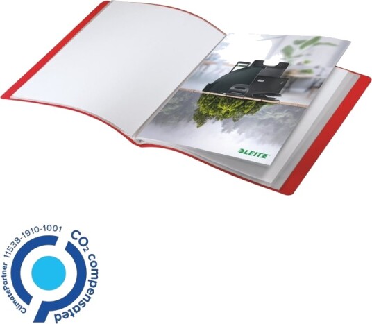 Leitz Recycle Displaybok 20 Rom 40 Visninger Bokryggbredde: 16 Mm For A4 210 X 297 Mm Kapasitet: 40 Ark Rød Leitz Recycle Displaybok 20 Rom 40 Visninger Bokryggbredde: 16 Mm For A4 210 X 297 Mm Kapasitet: 40 Ark Rød