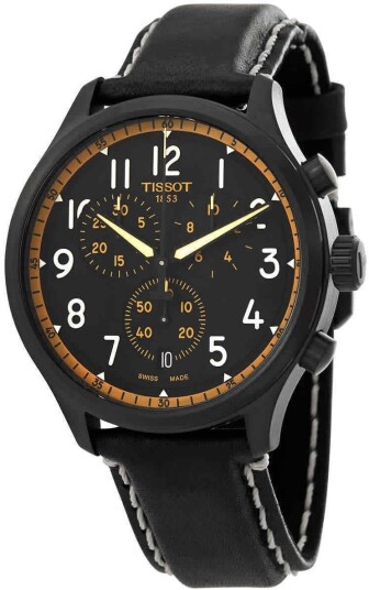 Tissot Herreklokke T116.617.36.052.02 T Sport Sort/Lær Ø45 mm