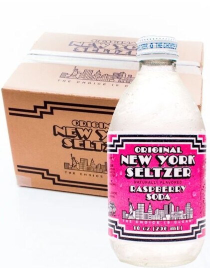12 stk Original New York Seltzer Raspberry Soda Brus med Bringebærsmak Hel Eske 3,55 liter USA 12 stk Original New York Seltzer Raspberry Soda Brus med Bringebærsmak Hel Eske 3,55 liter USA