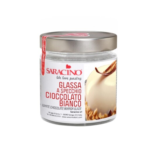 Saracino Mirror Glaze Hvit Sjokolade 350g 
