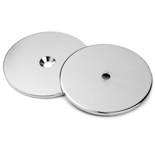 SuperMagneter Stor Metallskive Ø 65 Mm Med Forsenket Skruehull