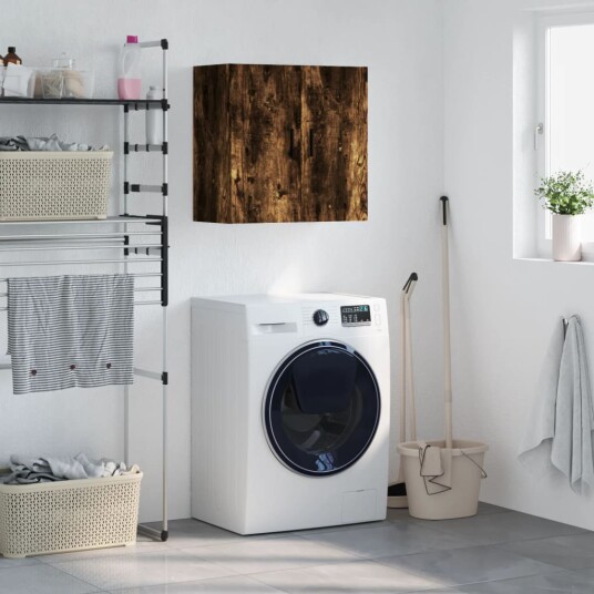 Veggskap røkt eik 60x31x60 cm konstruert tre 8720845948269