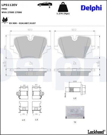 DELPHI LP5112EV Bremseklosser