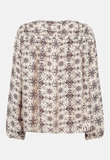 Bluse med teksturert vev