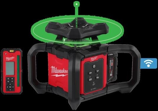 Milwaukee Batteri M18 RLOHVG300-501C Rotasjonslaser Med Og Lader