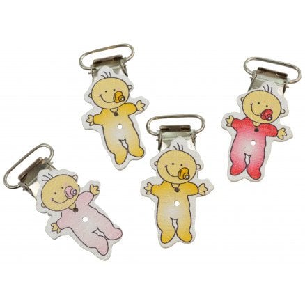 Infinity Hearts Seleklips med Babies Ass farger 4 stk Infinity Hearts Seleklips med Babies Ass farger 4 stk