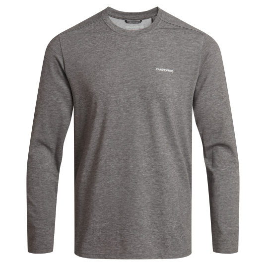 Craghoppers Men's Nosilife Abel Long Sleeved T Shirt Black Pepper Marl S