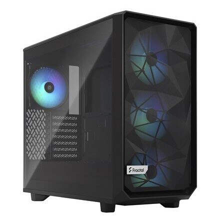 Fractal Design Meshify 2 Lite RGB Kabinett med Herdet Glass - Svart Fractal Design Meshify 2 Lite RGB Kabinett med Herdet Glass - Svart