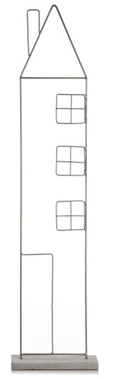 Enjoy Design Hus metall m/sement fot H:82 L:20cm Enjoy Design Hus metall m/sement fot H:82 L:20cm