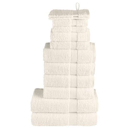 Premium håndklesett 12 deler SOLUND kremhvit 600 g/m2 Premium håndklesett 12 deler SOLUND kremhvit 600 g/m2