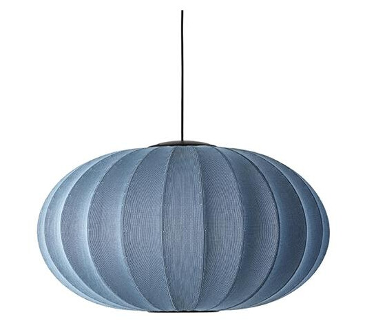 Made By Hand Knit-Wit Oval Taklampe Ø76 Blå Stein LED