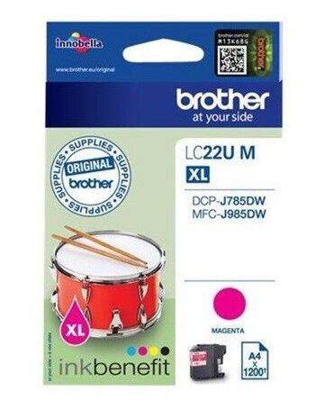 Brother LC22UM - Magenta Ink - Blekkpatron Rød