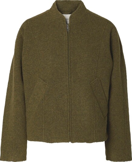 Selected Slwjacqueline Wool Blend Jacket Noos Khaki green 36
