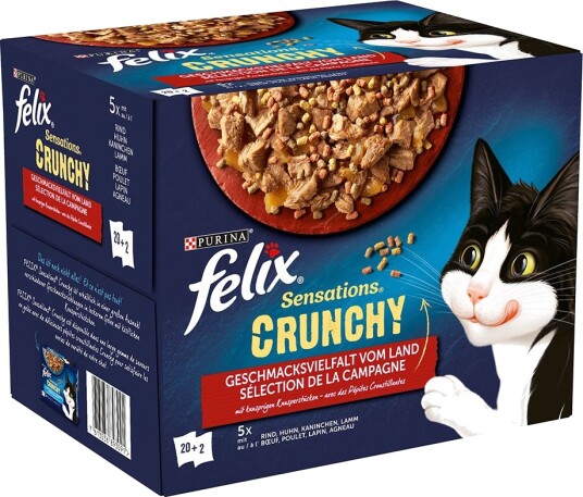Latz Sensations Crunchy Crumbles Kjøtt + Crumbles 20 X 85 G + 2 X 40 G