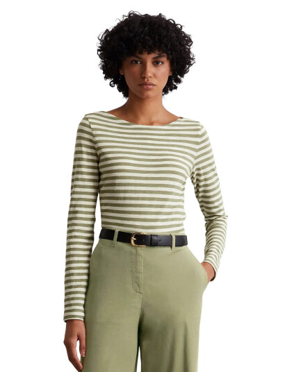 Marc O"Polo T Shirts Long Sleeve Khaki green XS Marc O"Polo T Shirts Long Sleeve Khaki green XS