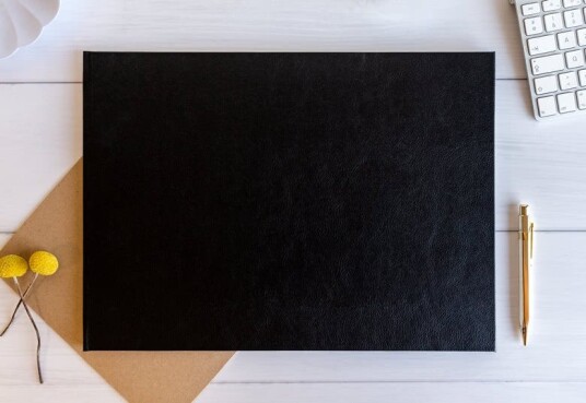 Smartphoto Fotobok Med Personlige Bilder XL Liggende Deluxe - Hard Perm Lærimitasjon | 38.95 x 28.10 cm