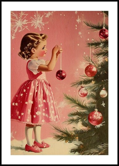 Girl With Baubles  Poster Plakat / 100x150cm
