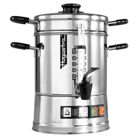 Hogastra Kaffebrygger CNS-35; 4.5l, 22x38 cm (ØxH); Sølvfarge/Svart