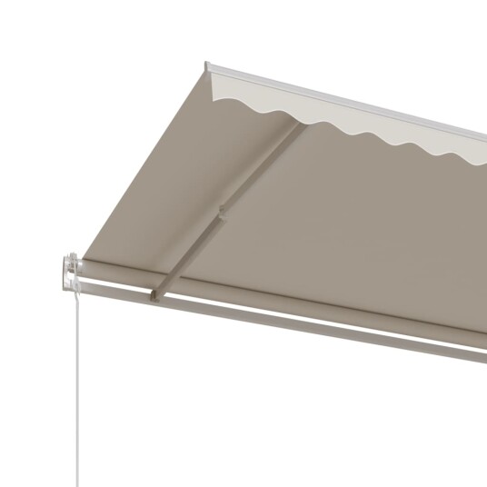 vidaXL Automatisk uttrekkbar markise 600x350 cm kremhvit