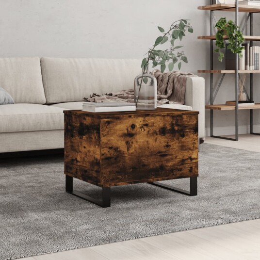  Salongbord røkt eik 60x44,5x45 cm konstruert tre 8721012112728