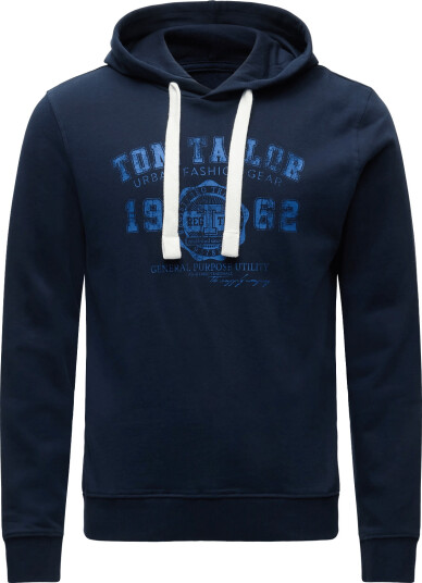 Tom Tailor Printed Hoodie Navy S