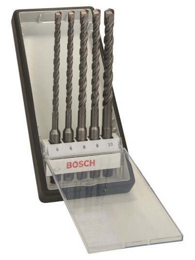 Bosch 5-Deler SDS Plus Hammerbor Set med Robust Line - 6, 8, 10 mm x 165 mm