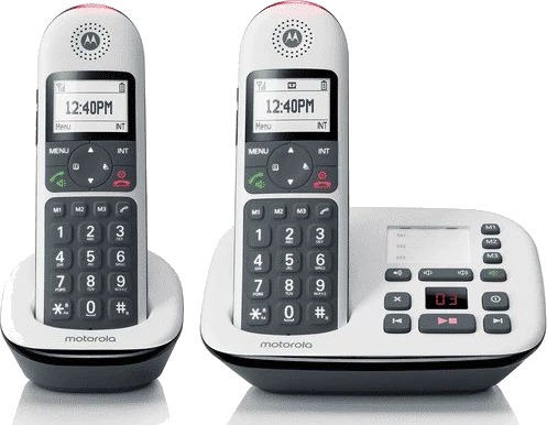Motorola CD5012 DECT DUO trådløs telefon Hvit Motorola CD5012 DECT DUO trådløs telefon Hvit