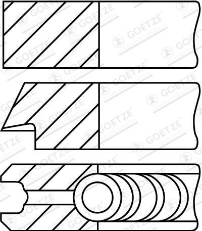 GOETZE ENGINE 08-430500-00 Stempelringsett GOETZE ENGINE 08-430500-00 Stempelringsett