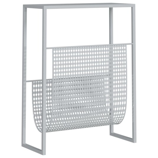 vidaXL Magasinhylle sølv 35x15x45 cm stål vidaXL Magasinhylle sølv 35x15x45 cm stål