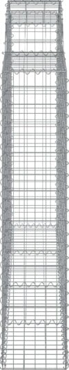 vidaXL Gabionkurver buede 4 stk 200x30x140/160 cm galvanisert jern