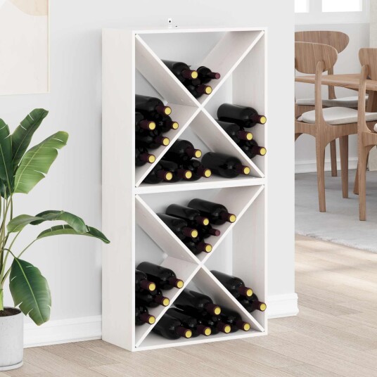 vidaXL Vinhylle 2 pcs Hvit 62 x 25 x 62 cm Massiv furu