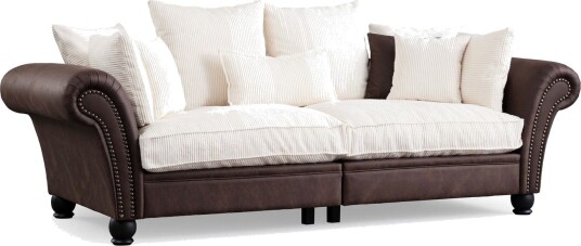 August 3 seters Sofa Brun/Hvit