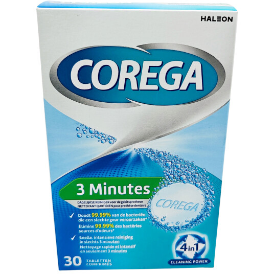 Corega 3 Minuttes Rensetabletter 30 stk. Corega 3 Minuttes Rensetabletter 30 stk.
