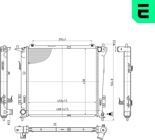 ERA 673372 Radiator, motorkjøling