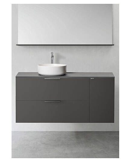 Hafa Shape 1200 Servantskap m/2 skuffer 120x45,3x53,5 cm Push Antrasittgrå