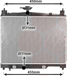 VAN WEZEL 53002287 Radiator, motorkjøling