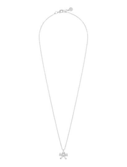 SNÖ OF SWEDEN Eira Bow Pendant Neck 45 S/Clear 45 cm |Silver |45 cm SNÖ OF SWEDEN Eira Bow Pendant Neck 45 S/Clear 45 cm |Silver |45 cm