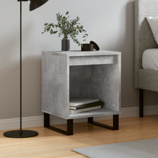 Nattbord betonggrå 40x35x50 cm konstruert tre 8721012111233
