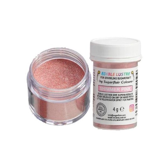 Sugarflair Spiselig Glitter Shimmer Pink 4g | Slikkepott.No Sugarflair Spiselig Glitter Shimmer Pink 4g | Slikkepott.No