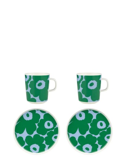 Marimekko Home Unikko Breakfast Set 4Pcs White 