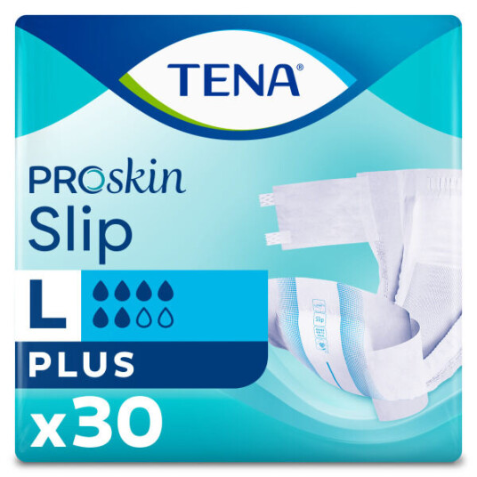 Tena Slip Plus, Large, Alt-i-ett bleie, 30 stk.
