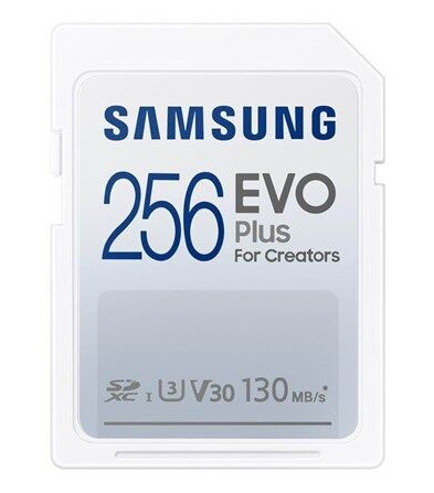 Samsung EVO Plus SD-card - 130/130MB - 256GB Samsung EVO Plus SD-card - 130/130MB - 256GB