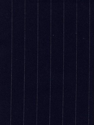 Balsløw Gabardin med krittstriper bred 150 cm 008 Mørk blå 50 cm
