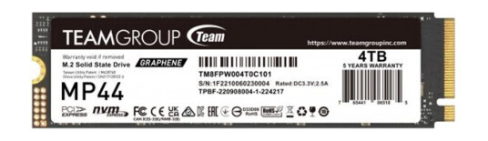 Team Group Mp44 Ssd 4 Tb Intern M.2 2280 Pcie 4.0 X4 (Nvme) Team Group Mp44 Ssd 4 Tb Intern M.2 2280 Pcie 4.0 X4 (Nvme)