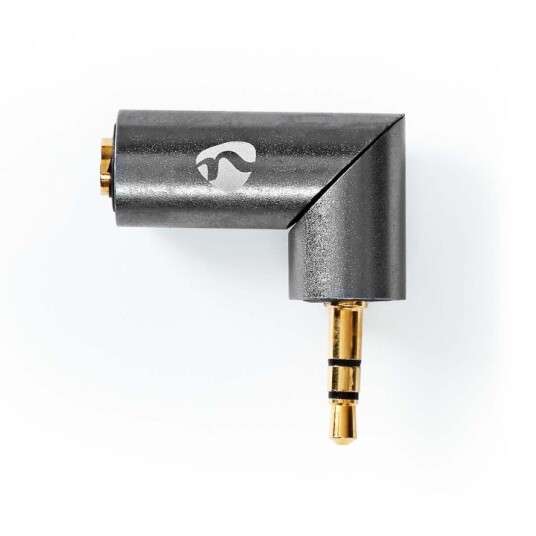 Nedis Stereo Audio Adapter | 3.5 mm Han | 3.5 mm Hun | Gull belagt | Rett | Metall | Gull / Gun Metal Grå | 1 stk. | Deksel Vindusboks