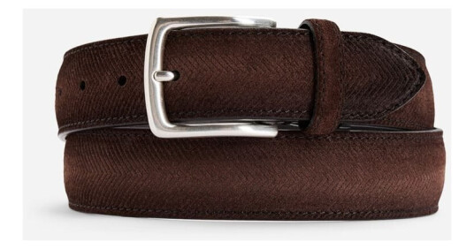Paolo Vitale Suede Herringbone Belt T.Moro